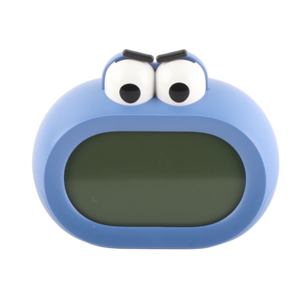 Barnväckarklocka tecknad söt intelligent batteridriven digital LED elektronisk klocka med nattljus Blue