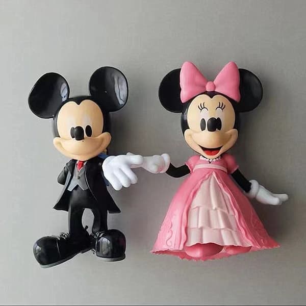 Mickey Minnie Par-Bryllupskakepynt Søt Tegneserie Solid Hånd Hjemme Bilpynt Pink