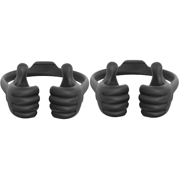 Thumbs Up 2-pakks nettbrettstativ, nettbrettstativholder for skrivebord, nettbrettstativ kompatibel med iPad-serien, Samsung Galaxy-faner Black/Black Plus