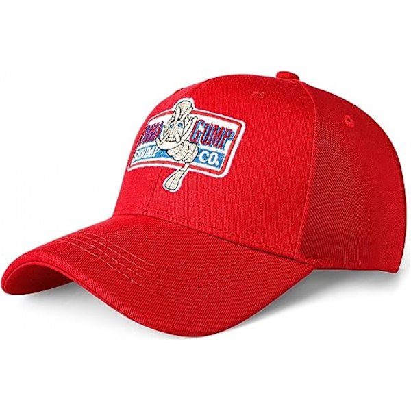 Rekehatt for menn, justerbar Forrest brodert Gump lue Baseball Cap, voksen pappa lue Halloween Cosplay kostyme Mesh Back
