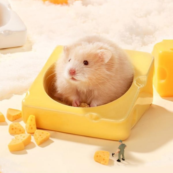 Hamster skål Hamster matskål Keramik Smådjursskål Förhindra att välta, tugga matskål för gerbil Chinchilla råtta