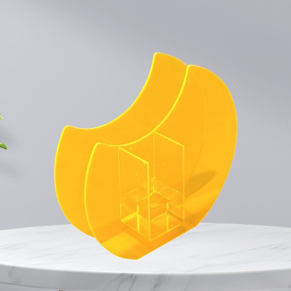 Akryl Blomvas Minimalistisk Modern Design Bärbar Växter Vas för Kontor Heminredning 18x17x4.6
