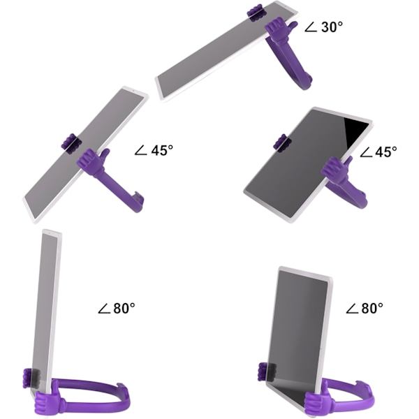 Thumbs Up 2-pakkaus tablet-teline, tablet-näytön telineet pidike työpöydälle, tablet-teline yhteensopiva iPad-sarjan, Samsung Galaxy Tabien kanssa Purple/Green Plus