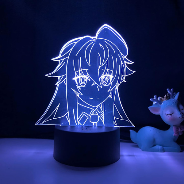 High School DxD Anime LED-lys for hjemmedekorasjon, bursdagsgave, manga 3D nattlampe High School DxD