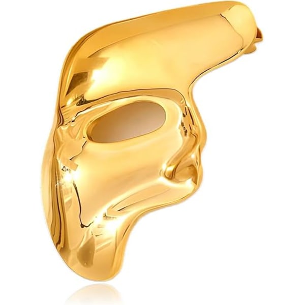 Mors Dag Presenter - Guldhjärta Brosch + Guld Fantom Mask Brosch Set.
