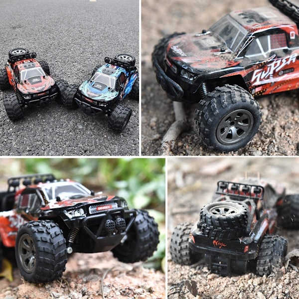 1/18 mittakaavan radio-ohjattava auto C4wd, maastoauto, suuri nopeus 20 km/h, maastoauto pojille ja tytöille, radio-ohjattava leluauto lahja 5-12-vuotiaille