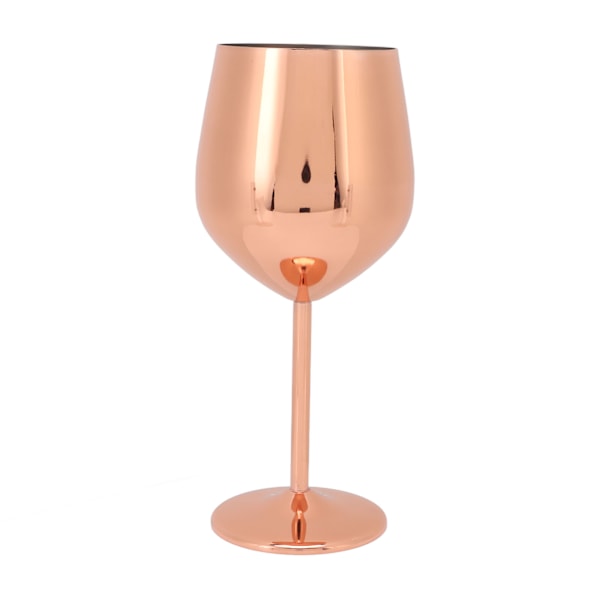 Vinglass i rustfritt stål - vakkert og elegant metallchampagneglass for middager og fester Rose Gold