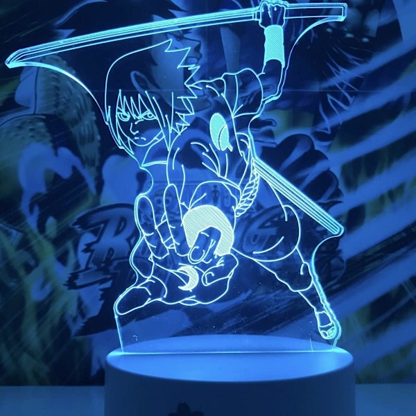 Japansk Anime Figur Itachi Uchiha Kakashi Jiraiya Lampor 3D Optisk Illusion Nattlampa Lamp Present för LED Jul Födelsedag Sovrum Dekoration Presenter