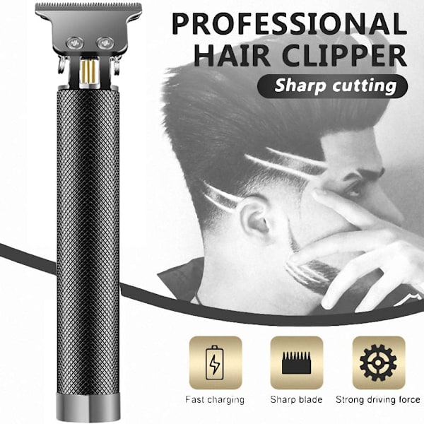 Winnieindustries hårtrimmers för män, klippmaskiner för hårklippning, sladdlös barberhårstrimmer, elektrisk T-blad grooming kit för skägg, huvud och F Silver