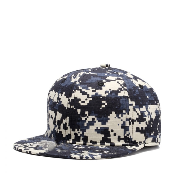 AVEKI Classic Snapback Hatt Hip Hop Flat Bill Visir Cap - Unisex justerbara baseballhattar för vuxna, blå