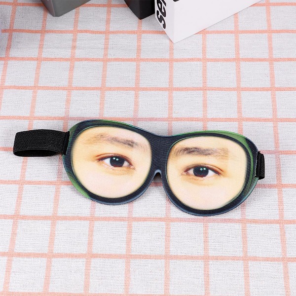 Rolig Sömnmask Sovhjälp Rolig Ögonmask Barn Sömnmask 3D Sovögonmask Glasögon Riktig Person Barn