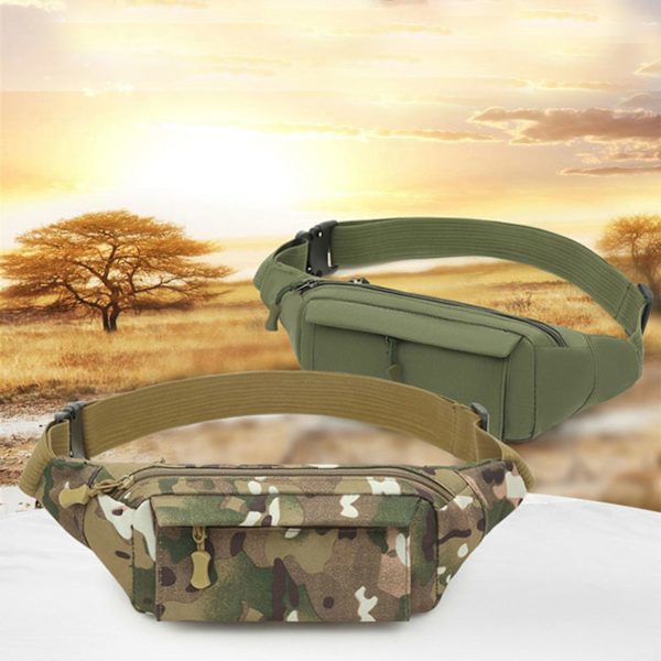 Utomhus midjeväska bröstväska män casual justerbar utomhus sport axelväska för vandring OD grön fri storlek OD Green Camouflage