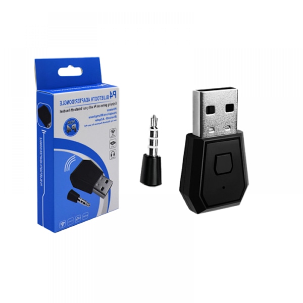 Trådløs adapter for PS4 Bluetooth, gamepad spillkontroller konsoll hodetelefon USB-dongle