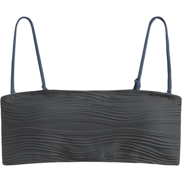 WJSMWomen 2-delad Bandeau-baddräkt Ribbad Spetsad Strapless Bandeau Bikini Set High Cut Baddräkter 5-top Only-2dark Gray M