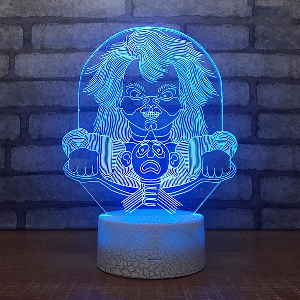 PEVSCO Baby Nattlampa 3D Illusion Lampa Sovrum Sängbord 3D Nattlampa Led Skrivbord 3D Nattlampa Hem 3D Nattlampa Juldagsljus