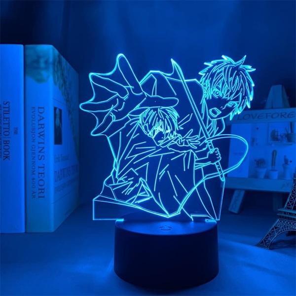 3D LED-illusionlampa Anime Noragami Figur Nattledslampa USB/Batteridriven Touch/Fjärrkontroll 16 Färgkonvertering Akryl Bord Färger Med Fjärrkontroll