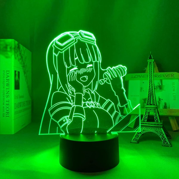 Akryl 3D Lampe Anime Bofuri til Soveværelse Dekorativ Natlampe Fødselsdagsgave Værelse Bordlampe Manga Led Natlys Bofuri