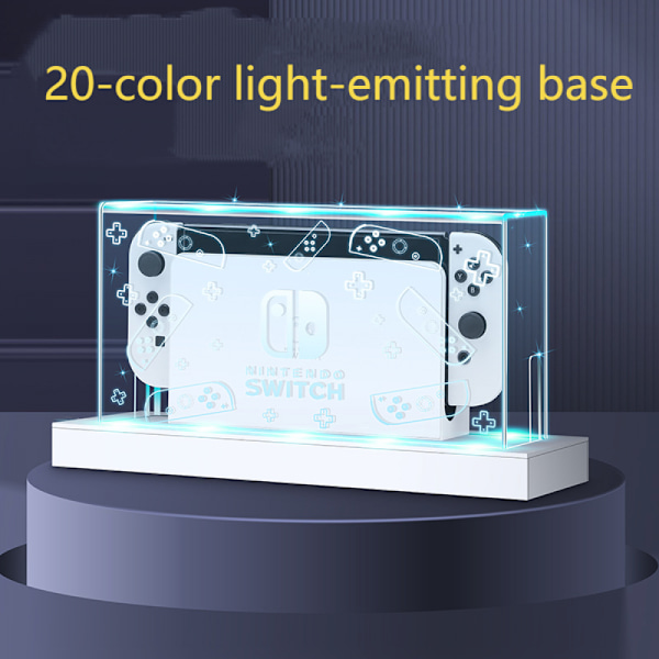Transparent spelmaskin akryl dammskyddsfodral värdskydd dammskydd Nintendo Switc lysande basfodral