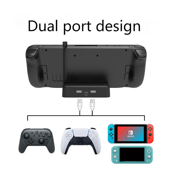 Laddningsdocka för Steam Deck Adapter Robust stödbas för mobiltelefon