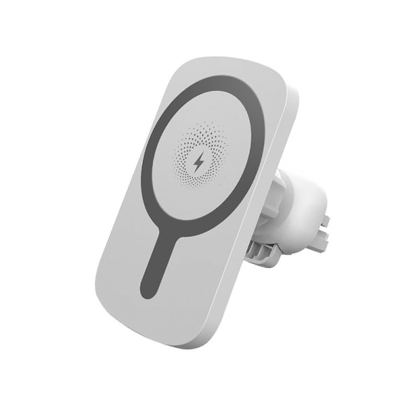 For magsafe Apple 12 Car Magnetic Wireless Charger - White (One Set)