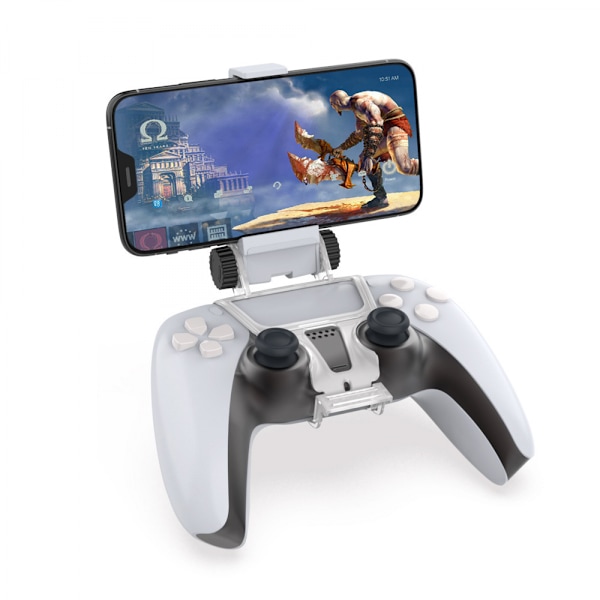 PS5-ohjaimen mobiilipelikiinnike, matkapuhelimen pidike, säädettävä puhelintelinekiinnike