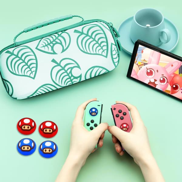 Tumgreppshättor för Nintendo Switch/OLED/Switch Lite, 4 st Hättor för Nintendo Switch Joysticköverdrag Kawaii Tillbehör Switch Tumgrepp
