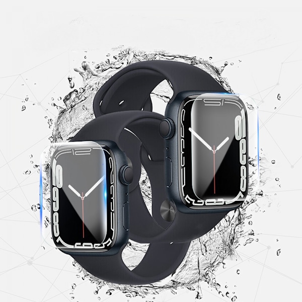 [3-pack] Skydd för Apple Watch 41mm skärmskydd iWatch Series 7 tillbehör flexibel full täckning klar TPU-film
