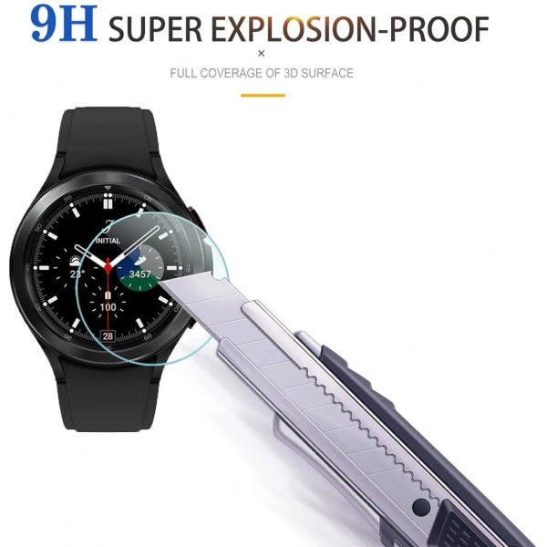 2 st skärmskydd för Samsung Galaxy Watch 5 (44 mm), 2,5D 9H hårdhet skärmskydd härdat glas Smartwatch