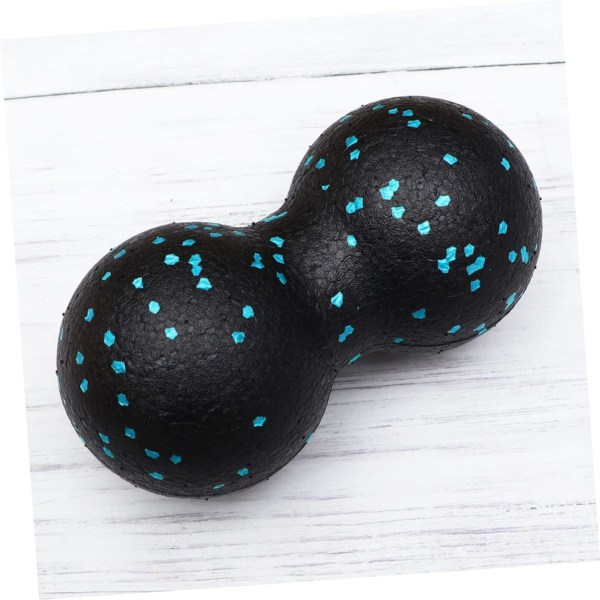 WJ Yoga Peanut Roller Muscle Roller Trigger Point Massager Walkers Lacrosse Ball Epp Massage Ball Back Roller Peanut Massage Ball Dual Wheel Massage Blue 16.5X8.5X2cm