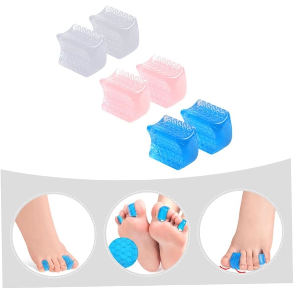 WJ 18 stycken Eversion tåseparator tumskydd Nagelverktyg för nail art tum Spica Splint tumkorrigerare Tåseparatoromslag As Shownx3pcs 2.8x2.2cmx3pcs