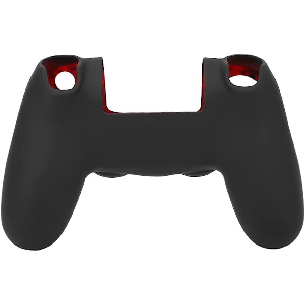 Spillkontrollhud Grip Deksel Case, Myk Silikon Case, Hud Grip Shell Deksel for PlayStation 4 PS4 Kontroll Black-red