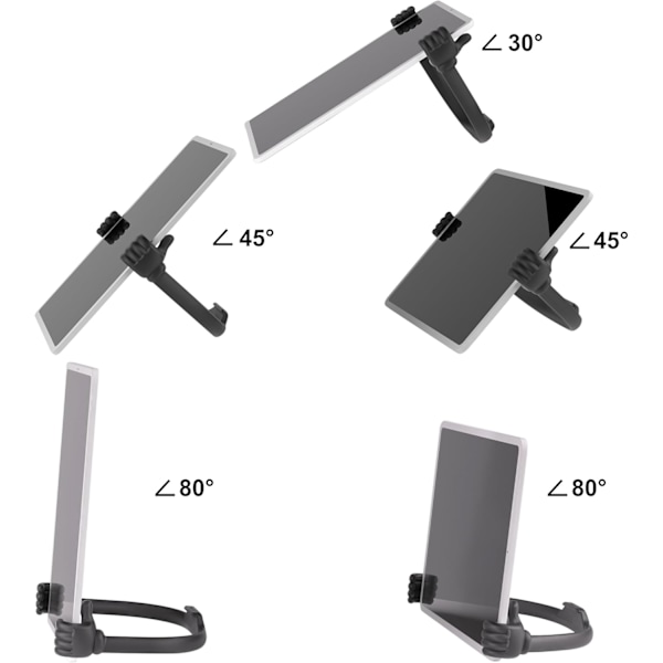 Thumbs Up 2-pakks nettbrettstativ, nettbrettstativholder for skrivebord, nettbrettstativ kompatibel med iPad-serien, Samsung Galaxy-faner Black/Black Plus