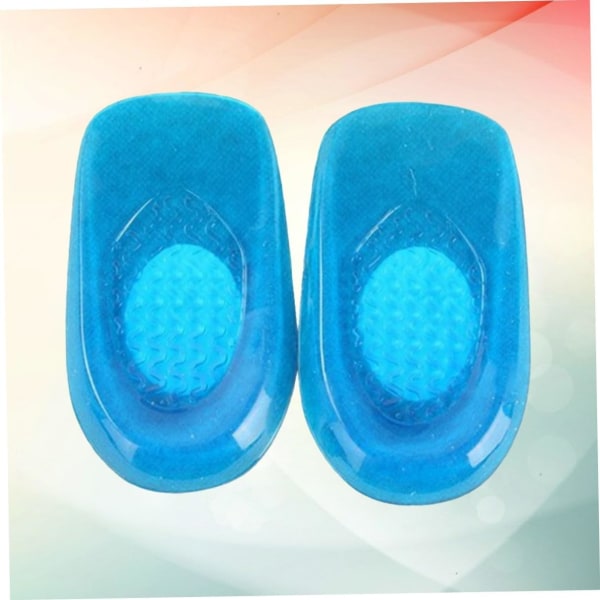 WJ 1 Par Plantar Fasciitis Innersulor Blå Skor Silikon Hälkoppar Ben Spur Pad Achilles Heel Cushion Sko Innersula Blue 10.8x6.2cm