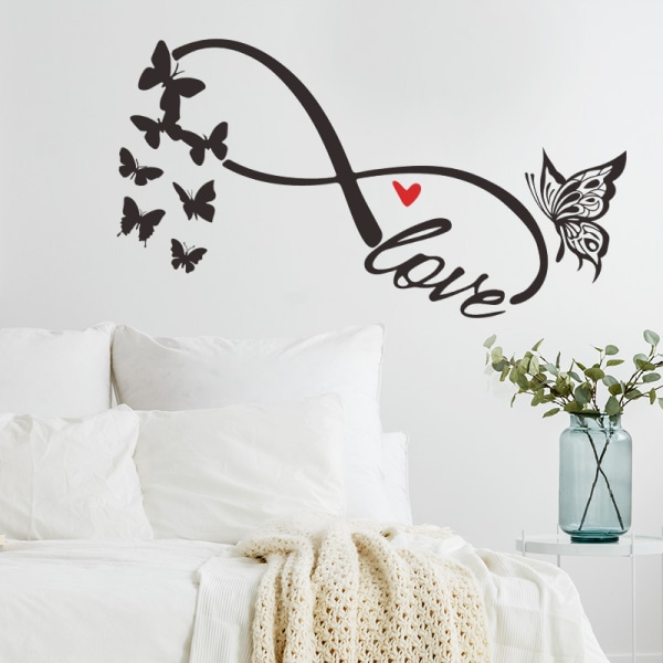 LOVE Butterfly Bedroom Home Kotiseinäkoristelu Seinätarratarra