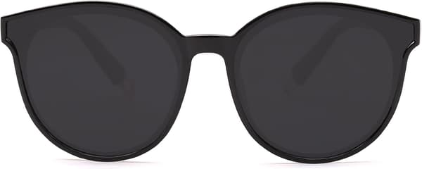 Oversized runde solbriller for kvinner og menn Black Grey 60 Millimeters