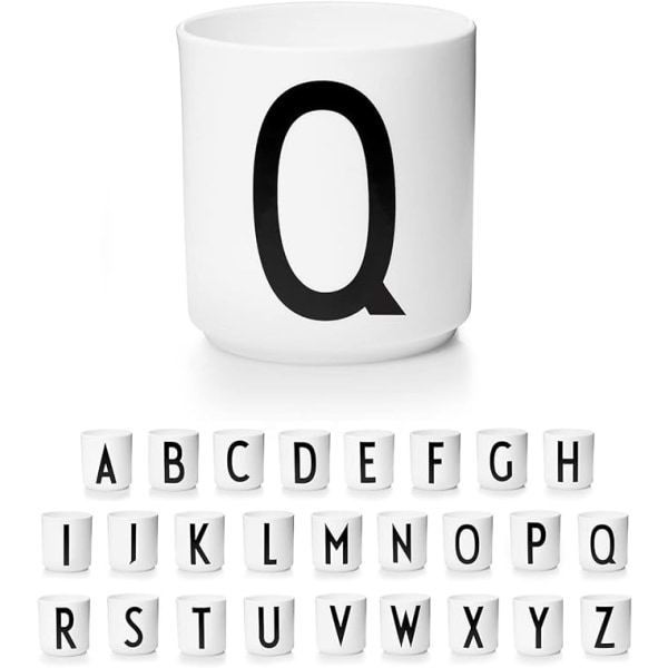 Letter coffee cup / letter Mug simple style（Letter Q）