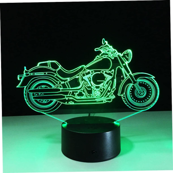 Motorsykler for 3D nattlys Fargeskiftende nattlys Gutter nattlys Bil nattlys LED motorsykkel lys 3D lampe
