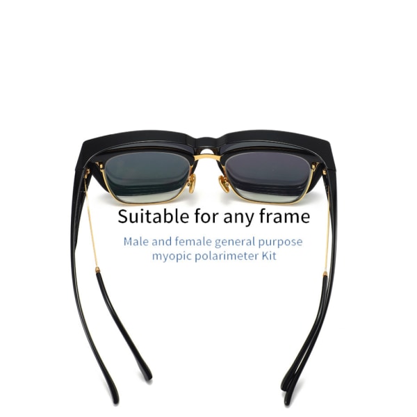 Ett par polariserade solglasögon för körning och fiske UV400-skydd (transparent ram mörkerseende film)