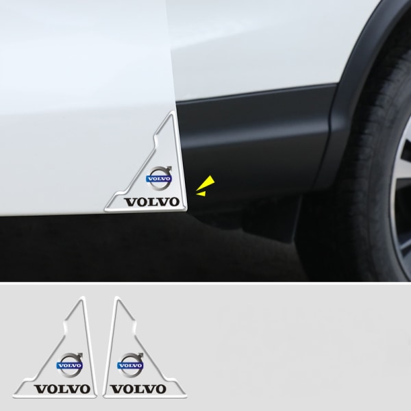 Törmäyksenestokulmasuoja auton etuoveen, PVC-oven iskureuna anti-scratch kumisuojakalvo-Volvo (kahden pakkaus)
