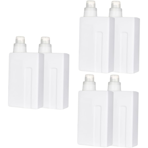 WJ 6st L/Stor påfyllningsbar flaskbehållare med återanvändbara undervattensplastpumpar Vätskor Lotions Förvaring Tvättmedelsbehållare Rumsvätska whitex3pcs 25X11.4X5.6CMx3pcs