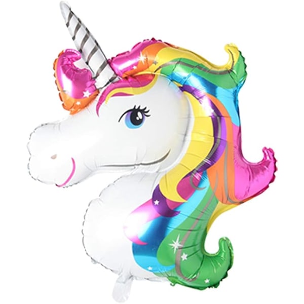 Mini Baby Shower Favor Syntymäpäiväjuhlat Lapset Eläin Yksisarvinen Pää Ilmapallo Sisustus Rainbow Juhlatarvikkeet Häät lapsen lelu (Mini Unicorn Head Rainbow)