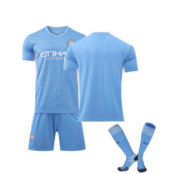 Uusi kausi Manchester City Home Lapset Aikuiset Jalkapallo Jalkapallo Jersey Training Jersey Puku Blank 16
