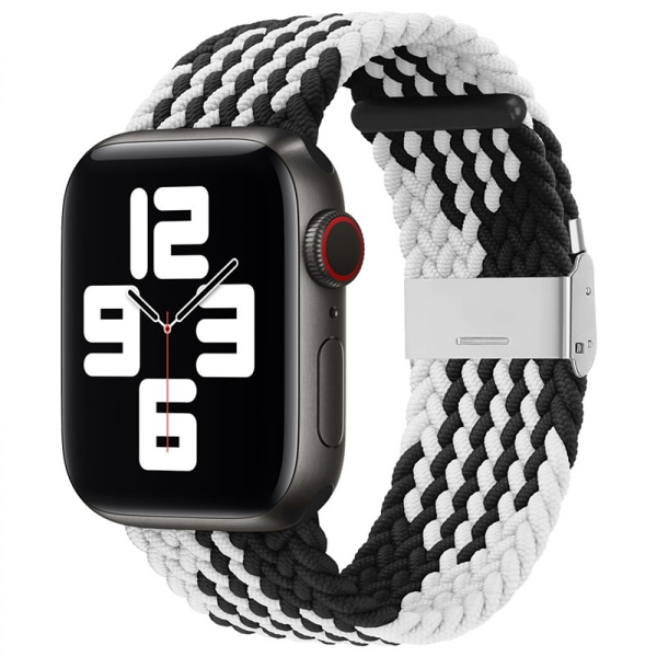 Flettet Solo Loop-reimer for Apple Watch-reim 42/44/45 mm Elastisk nylon elastisk sportsarmbånd for iWatch Series 8 SE 7 6 5 4 3 2 1