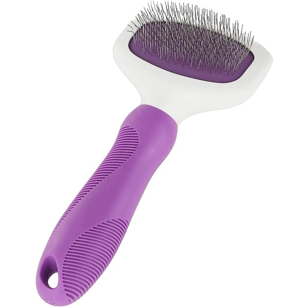 Poodle Pet Slicker Brush for Små og Store Hunder Pet Hair Remover med Roterende Hode | Fjerner Effektivt og Uanstrengt Floker, Matter og Løse