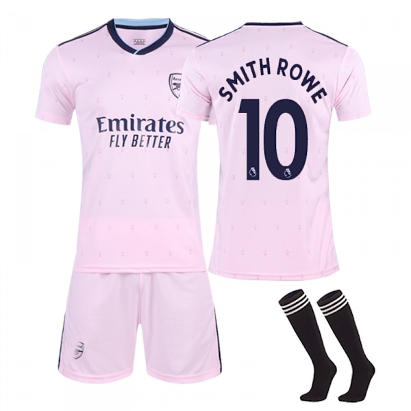 22-23 Arsenal 2 vieraspaita setti Lapset Aikuiset Jalkapallo Jalkapallopaita Trainin Paita Puku No.10 SMITH ROWE M