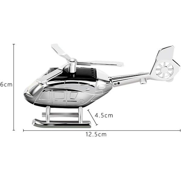 Luftfrisker, Kreativ Solcelledrevet Helikopterformet Auto-Indvendig Luftfrisker Dekorationer med Anti-Skrid Sikkerhedsmatte til Bil og Hjem Bilventil Diffuser Ornament