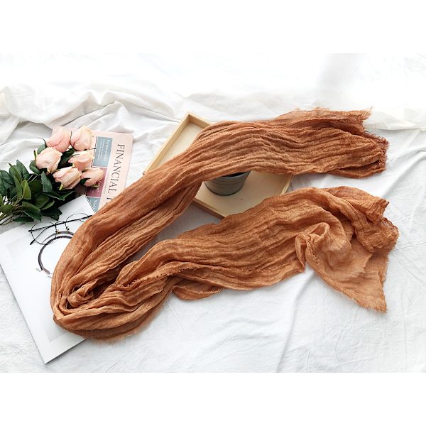 Bomull Linnescarves Herr Dam Scarves Sjalar-Orange