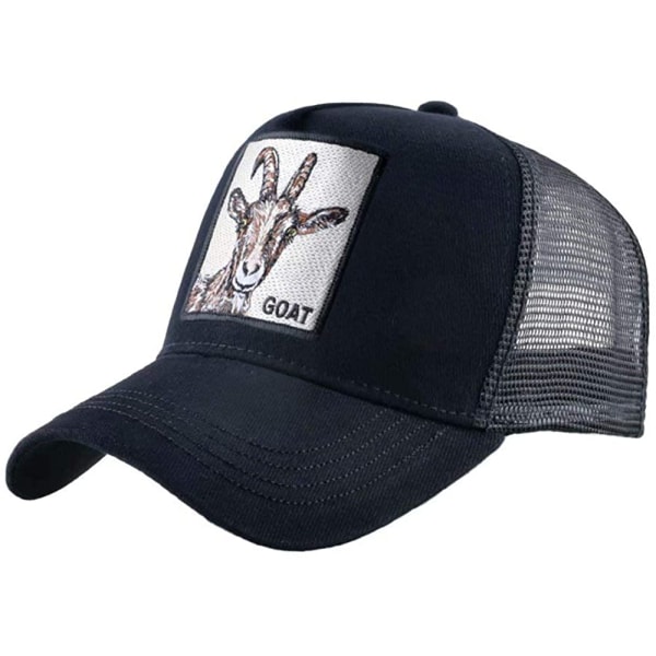 Unisex Animal Mesh Trucker Hat Snapback Brodeeratut Patch Baseball Caps, SY-BK