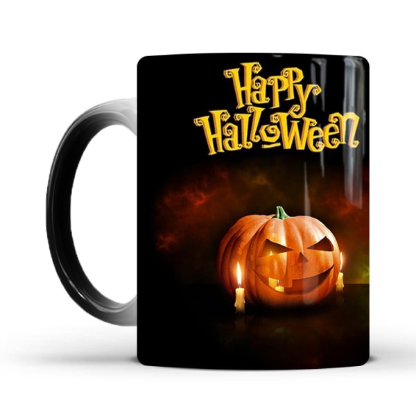 Halloween Gresskar Fargeskiftende Krus Keramisk Termisk Kaffe Frokost Krus