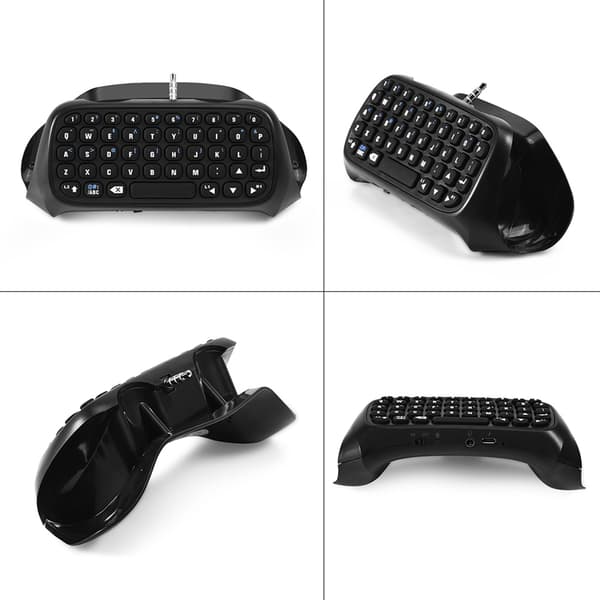 Mini Trådløst Bluetooth Spilltastatur Chatpad for PS4-Kontroller